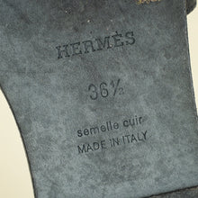 Hermes Noir Oran Sandals 36.5