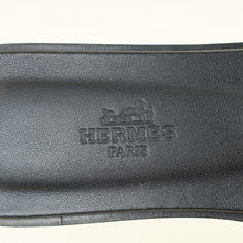 Hermes Noir Oran Sandals 36.5
