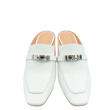 Hermes Blanc Blossom Mules 36