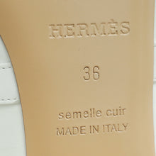 Hermes Blanc Blossom Mules 36