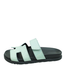 Hermes Vert D'Eau Matte Alligator Chypre Sandals 37.5
