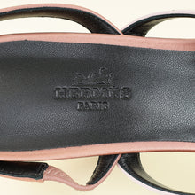 Hermes Bicolor Glamour 95 Satin Sandal 37.5
