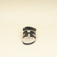 Hermes Noir w/ Shearling Chypre Sandals 37.5