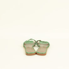 Hermes Bamboo Oran Shiny Alligator Sandal 37.5