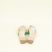 Hermes Bamboo Oran Shiny Alligator Sandal 37.5