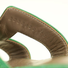 Hermes Bamboo Oran Shiny Alligator Sandal 37.5