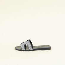 Hermes Noir Oran with Crystal Detail Sandal 37.5