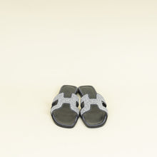 Hermes Noir Oran with Crystal Detail Sandal 37.5