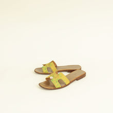 Hermes Multicolor Printed Fabric Oran Sandal 37.5
