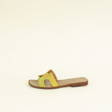 Hermes Multicolor Printed Fabric Oran Sandal 37.5