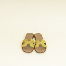 Hermes Multicolor Printed Fabric Oran Sandal 37.5