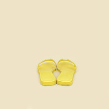 Hermes Lime Oran Sandals 37