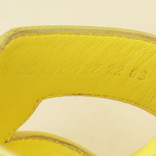 Hermes Lime Oran Sandals 37