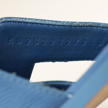 Hermes Bleu Bleuet Oran Sandal 37