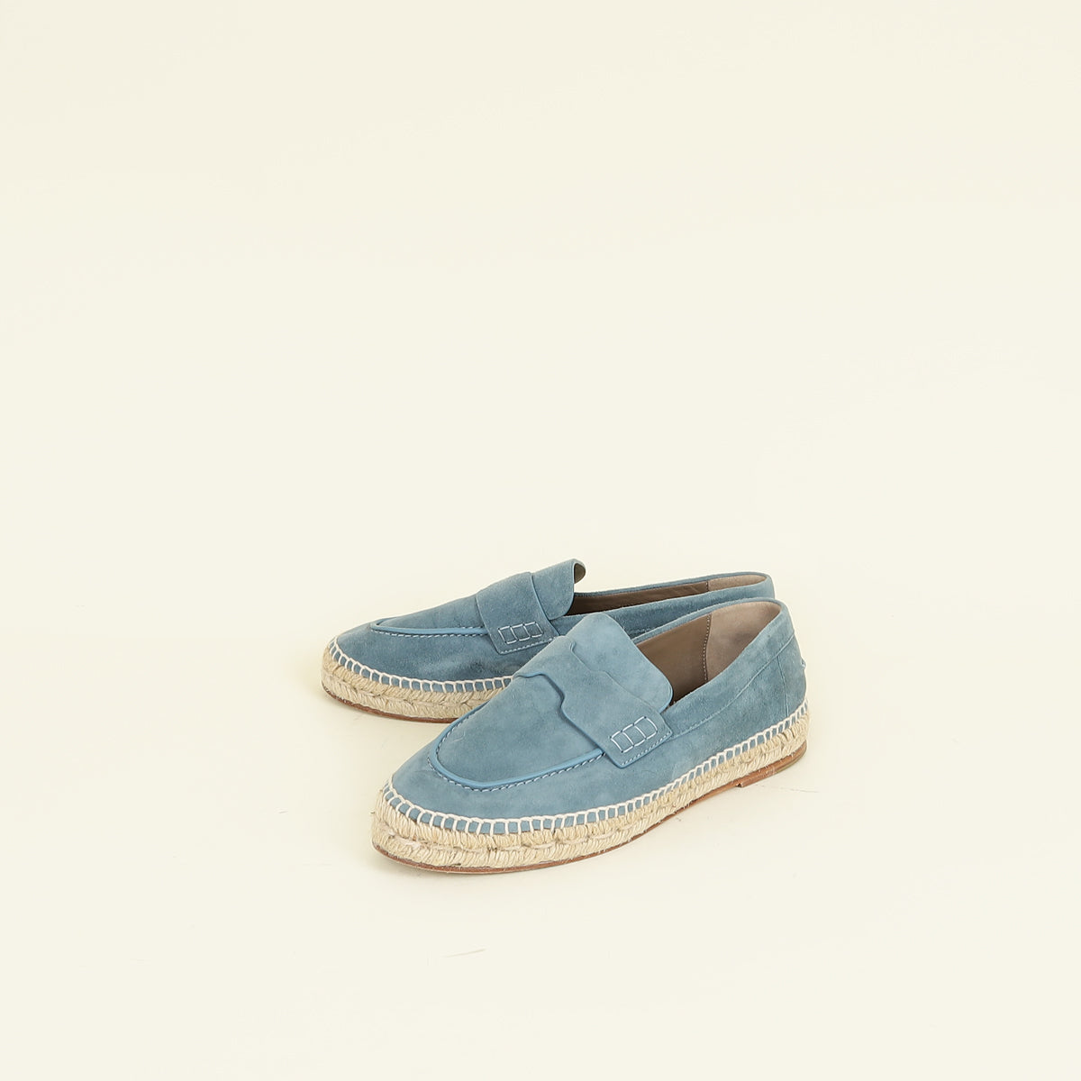 Hermes Blue Grignon Trip Espadrille 37