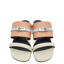 Hermes Rose Bubinga Multicolor Avenue Sandal 37