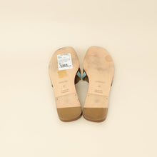 Hermes Turquoise Lizard Omaha Sandals 37
