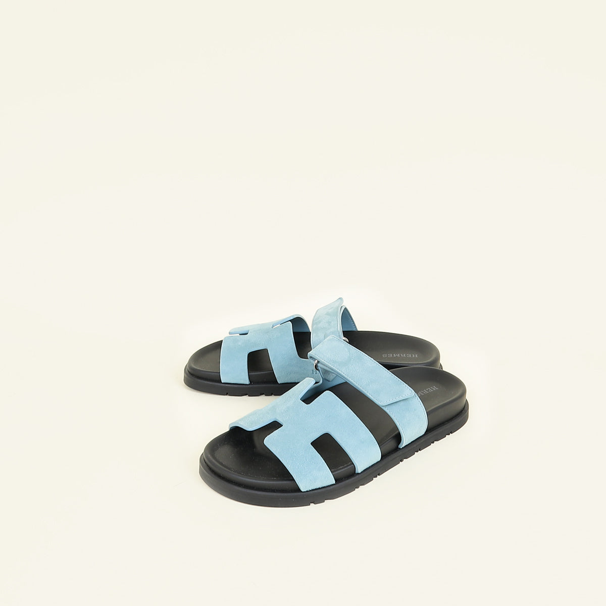 Hermes Blue Mineral Chypre Sandals 37