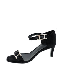 Hermes Black Velvet Judy 70 Sandal 37