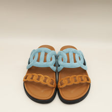 Hermes Bicolor Suede Goatskin Extra Sandal 37