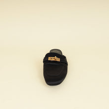 Hermes Black Satin Oz Mules 37