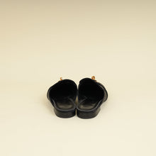 Hermes Black Satin Oz Mules 37