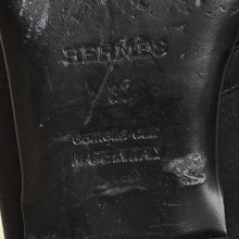 Hermes Black Satin Oz Mules 37