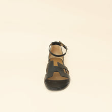 Hermes Noir Santorini Sandal 37