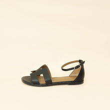 Hermes Noir Santorini Sandal 37