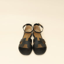 Hermes Noir Santorini Sandal 37