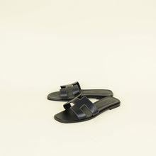 Hermes Noir Oran Sandals 38.5