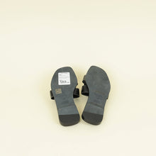 Hermes Noir Oran Sandals 38.5