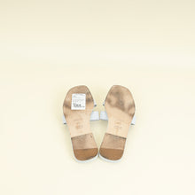 Hermes Bleu Glacier Oran Sandals 38.5