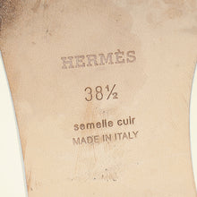 Hermes Bleu Glacier Oran Sandals 38.5