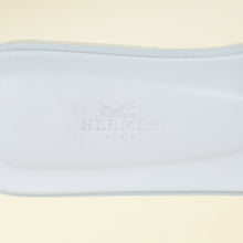 Hermes Bleu Glacier Oran Sandals 38.5