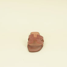 Hermes Marron Alezan Oran Lizard Sandal 38.5