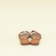 Hermes Marron Alezan Oran Lizard Sandal 38.5