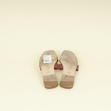 Hermes Marron Alezan Oran Lizard Sandal 38.5