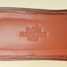 Hermes Marron Alezan Oran Lizard Sandal 38.5