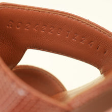 Hermes Marron Alezan Oran Lizard Sandal 38.5