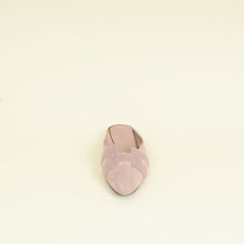 Hermes Pink Roxane Goatskin Suede Crystal Mules 38.5