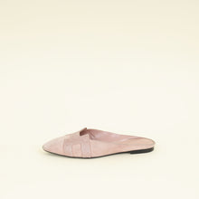 Hermes Pink Roxane Goatskin Suede Crystal Mules 38.5