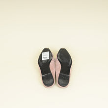 Hermes Pink Roxane Goatskin Suede Crystal Mules 38.5