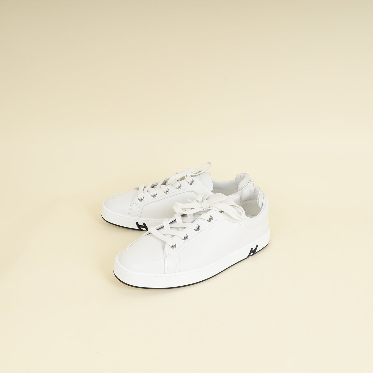 Hermes Blanc Kid Sneaker 38