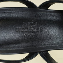 Hermes Black Glamour 95 Sandal 38