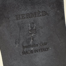 Hermes Noir Oran Sandal 38