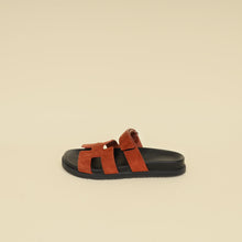 Hermes Marron Muscavado Chypre Suede Goatskin Sandal 38