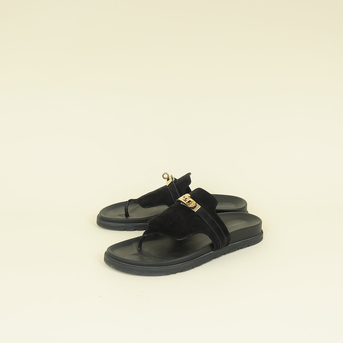 Hermes Noir Empire Sandal 38