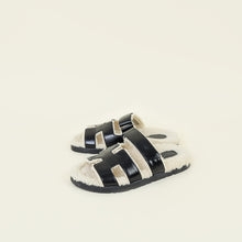 Hermes Bicolor Chypre Shearling Sandal 38