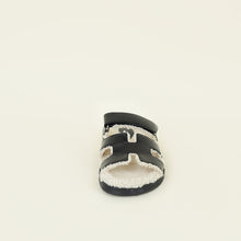 Hermes Bicolor Chypre Shearling Sandal 38